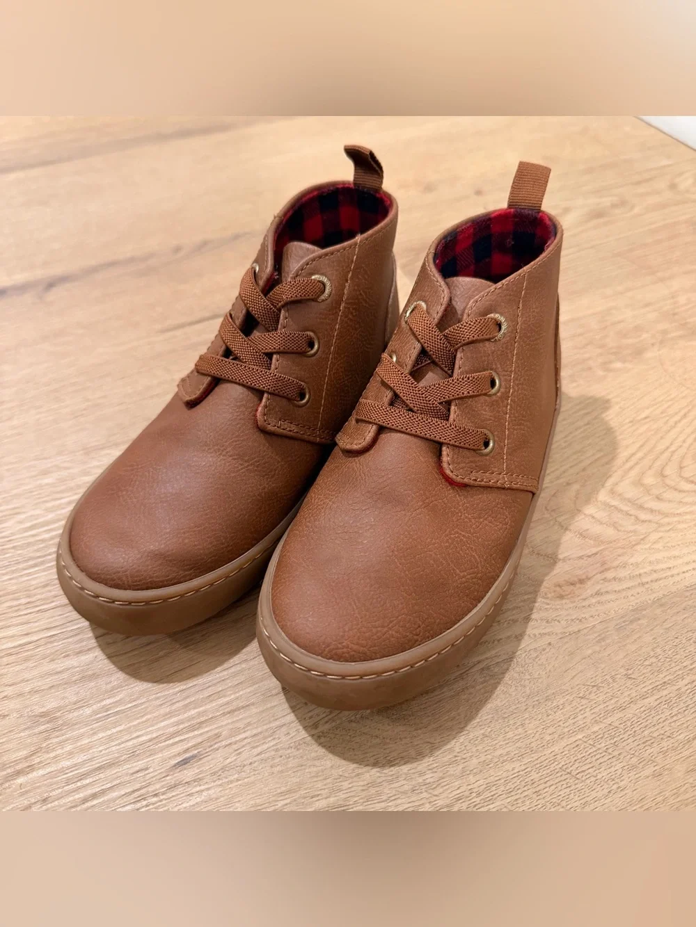 Old Navy Tan Brown Kids Lace-Up Booties